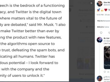 Elon Musk a dépensé 44 milliards de dollars pour acheter Twitter.